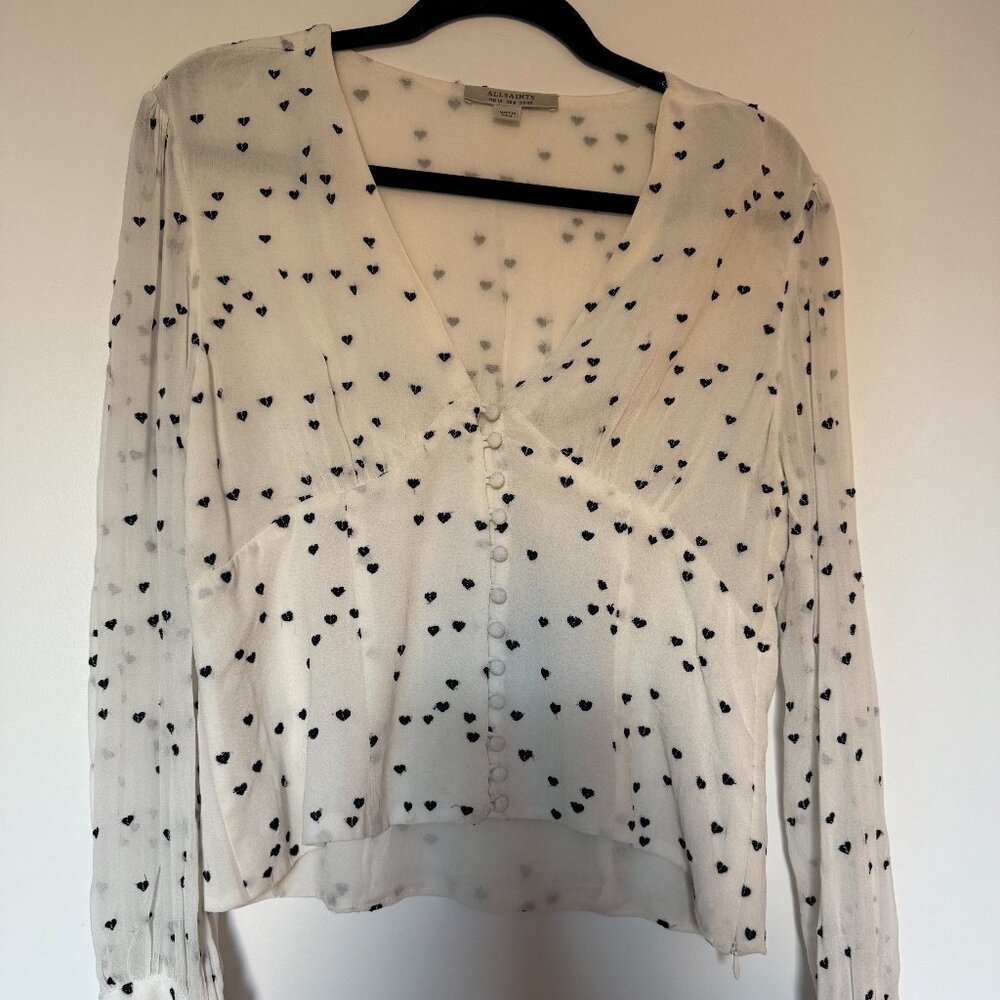 All Saints Amalie Hearts Top